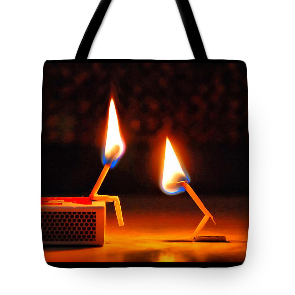 Match Tote Bag featuring the photograph Proposal by Andrei SKY