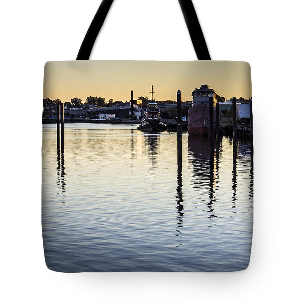 Andrew Pacheco Tote Bag featuring the photograph Providence Waterfront by Andrew Pacheco