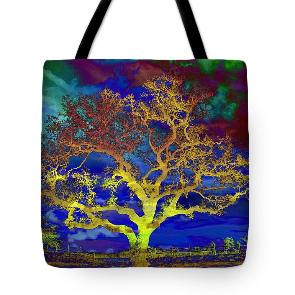 Psychedelic Sentinel Yellow Tote Bag featuring the photograph Psychedelic Sentinel Yellow by Jemmy Archer