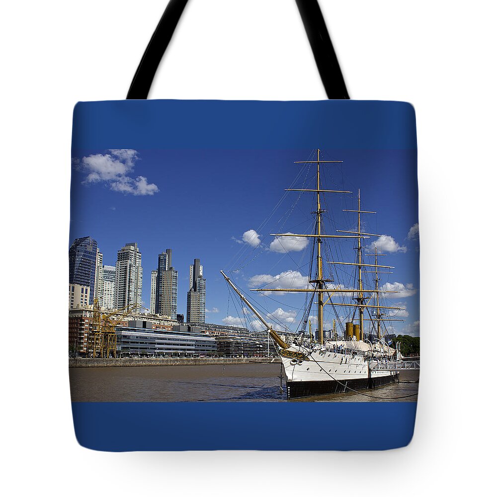 Urban Landscape Tote Bag featuring the photograph Puerto Madero Buenos Aires by Venetia Featherstone-Witty
