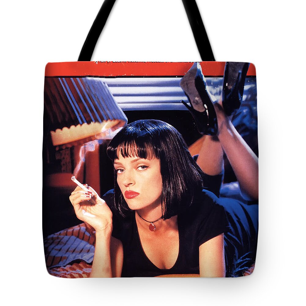 Pulp Fiction Tote Bag featuring the digital art Pulp Fiction by Georgia Fowler