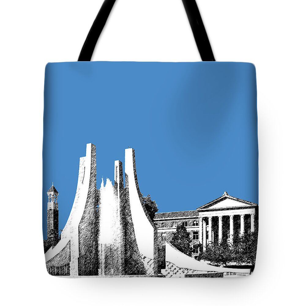 University Tote Bag featuring the digital art Purdue University 2 - Engineering Fountain - Slate by DB Artist