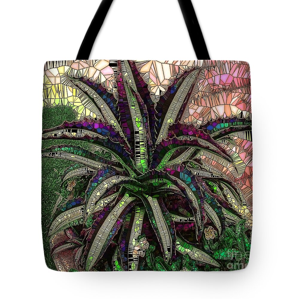 Purple Cactus Tote Bag featuring the photograph Purple Cactus II by Saundra Myles