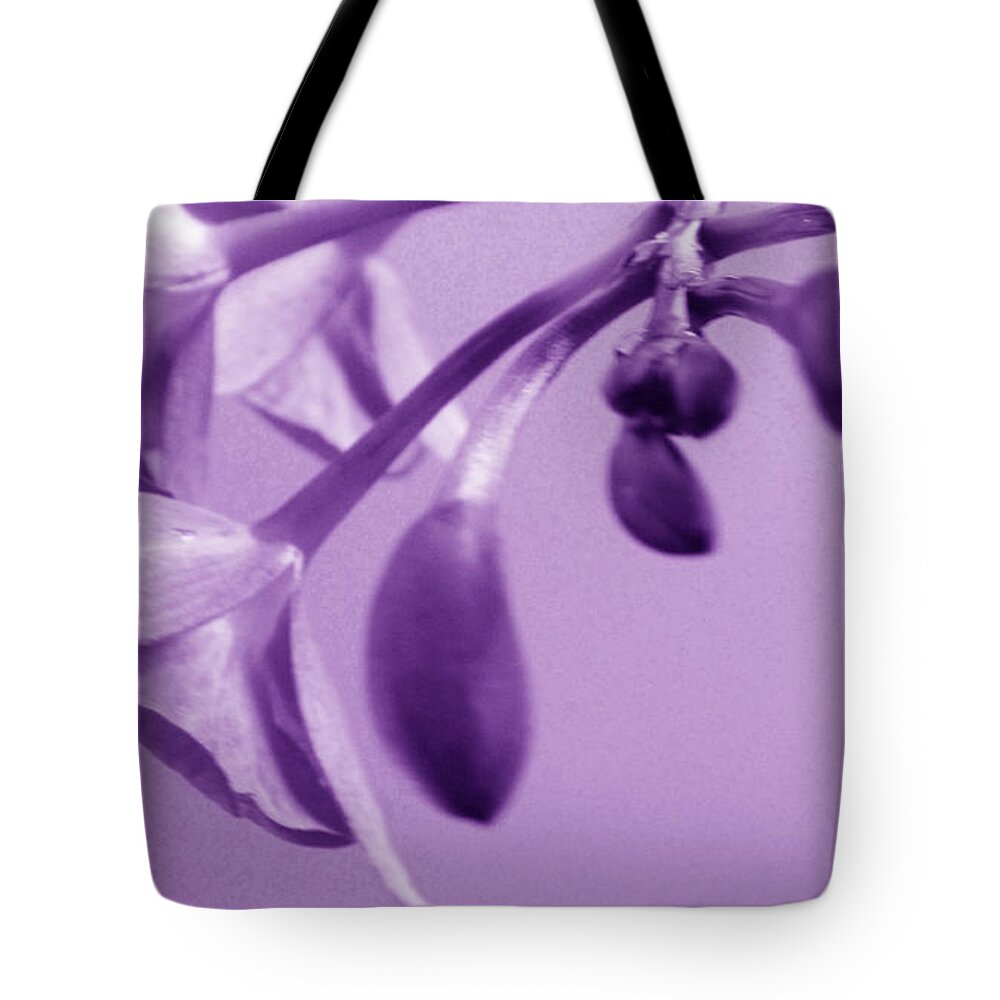 Fascination Tote Bag featuring the digital art Purple Charm by Xueyin Chen