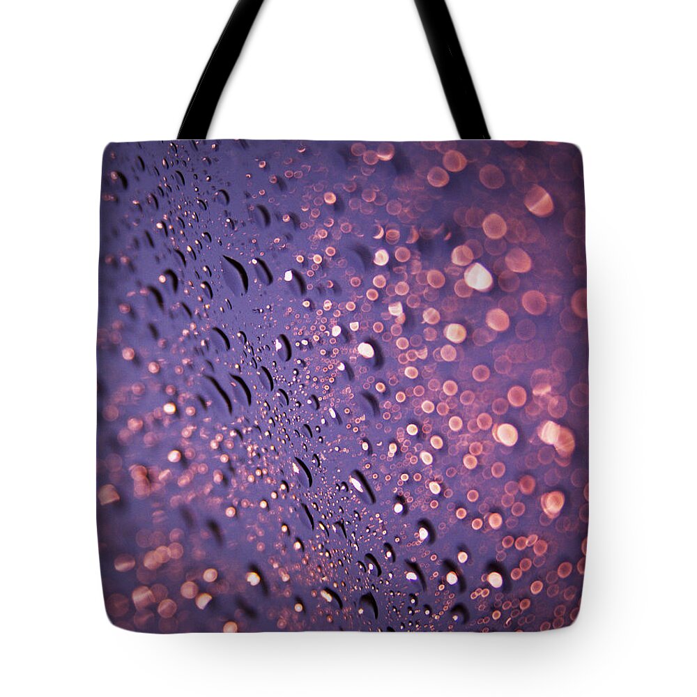 Canon Rebel Xti Tote Bag featuring the photograph Purple Dew by Stephanie Hollingsworth