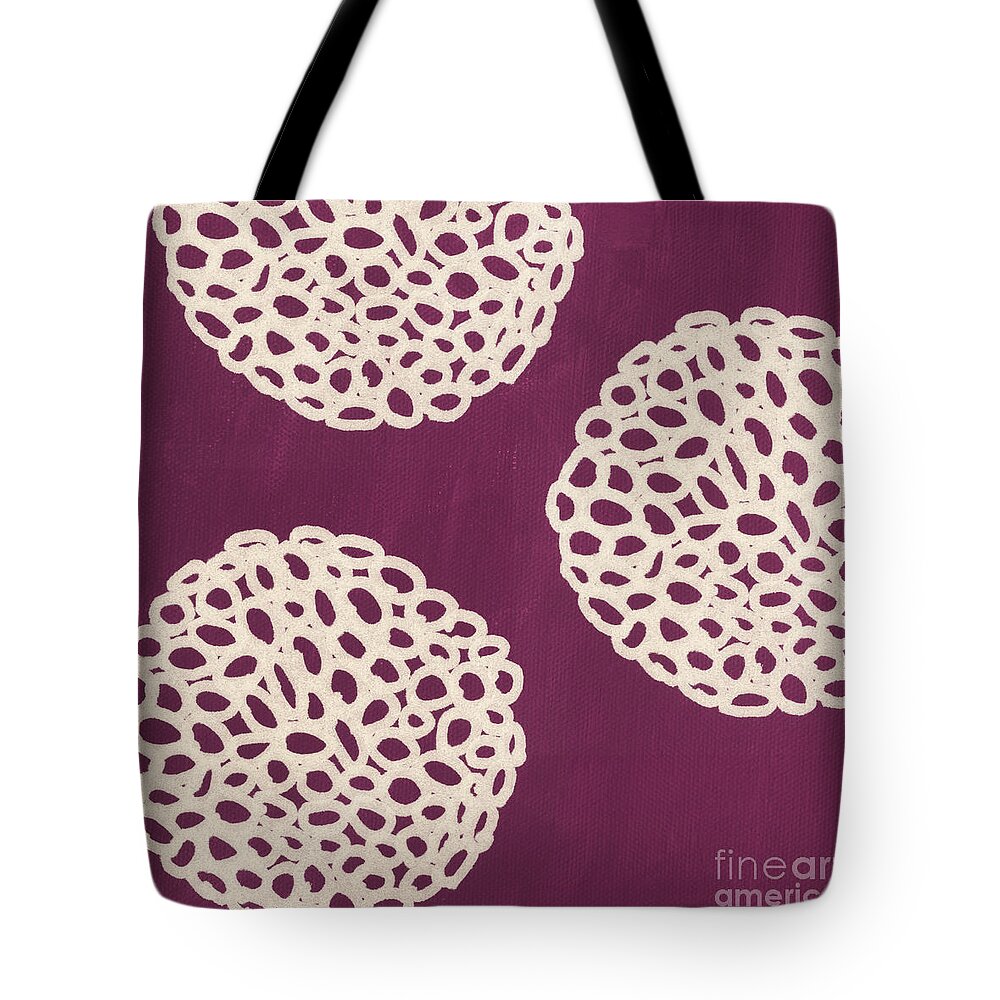 Purple Tote Bag featuring the painting Purple Garden Bloom by Linda Woods