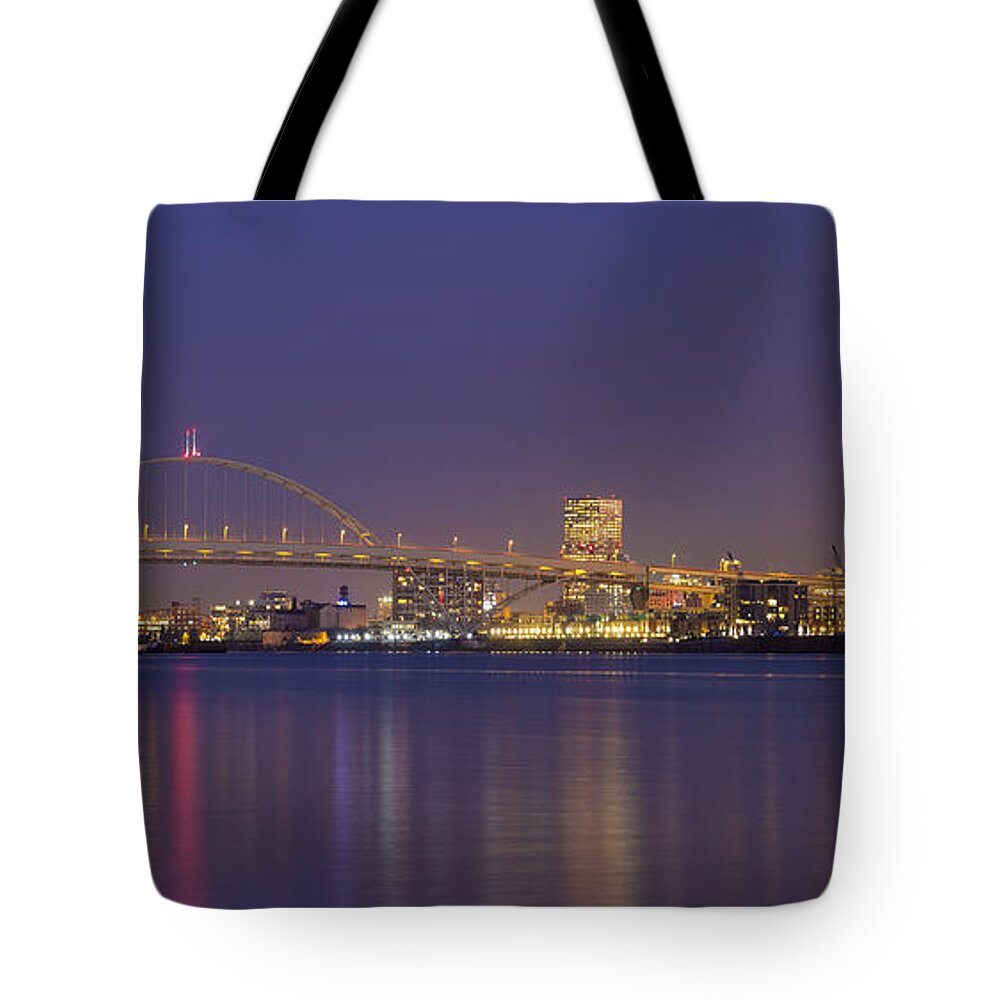 Portland Tote Bag featuring the photograph Purple Hour by David Gn