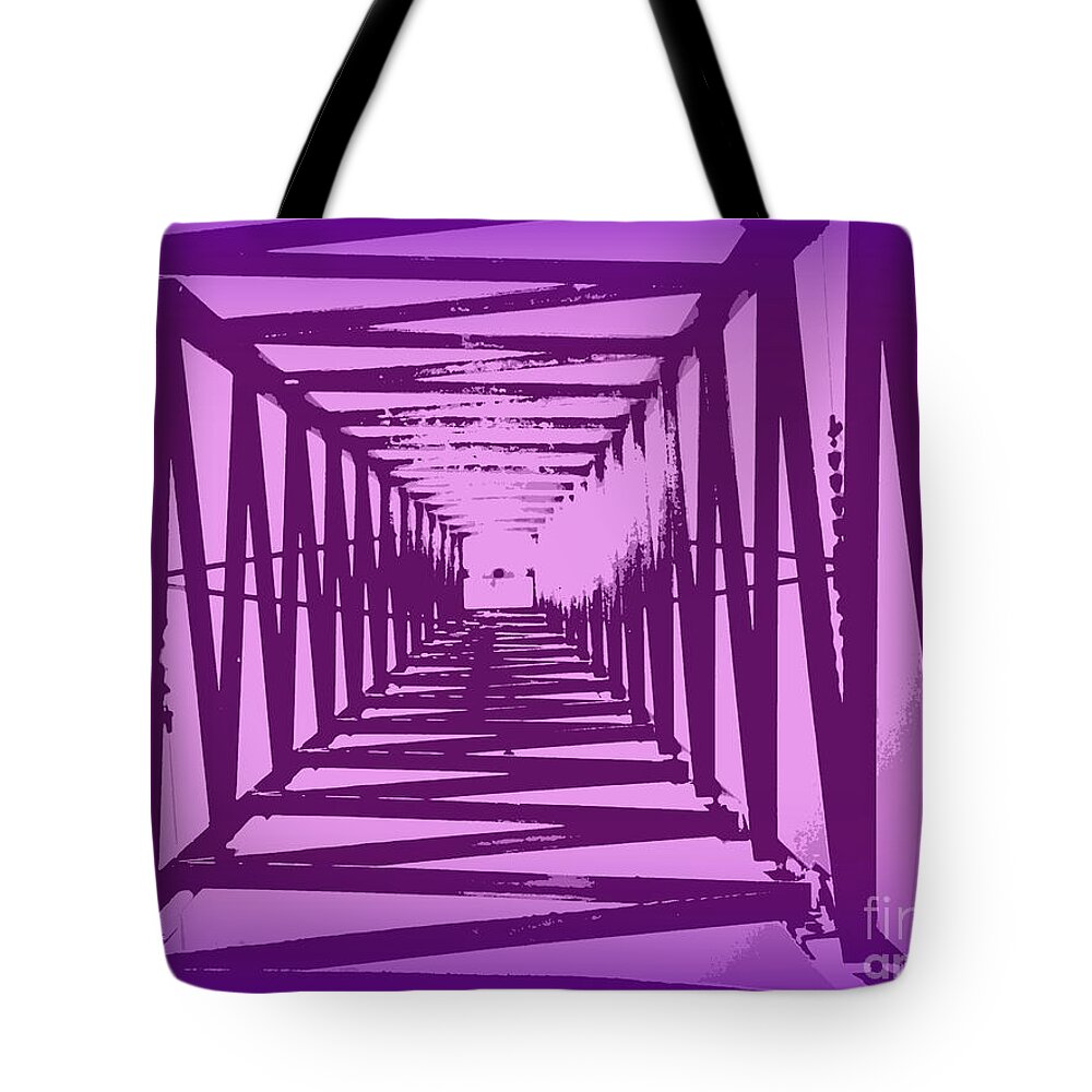 Purple Tote Bag featuring the photograph Purple Perspective by Clare Bevan