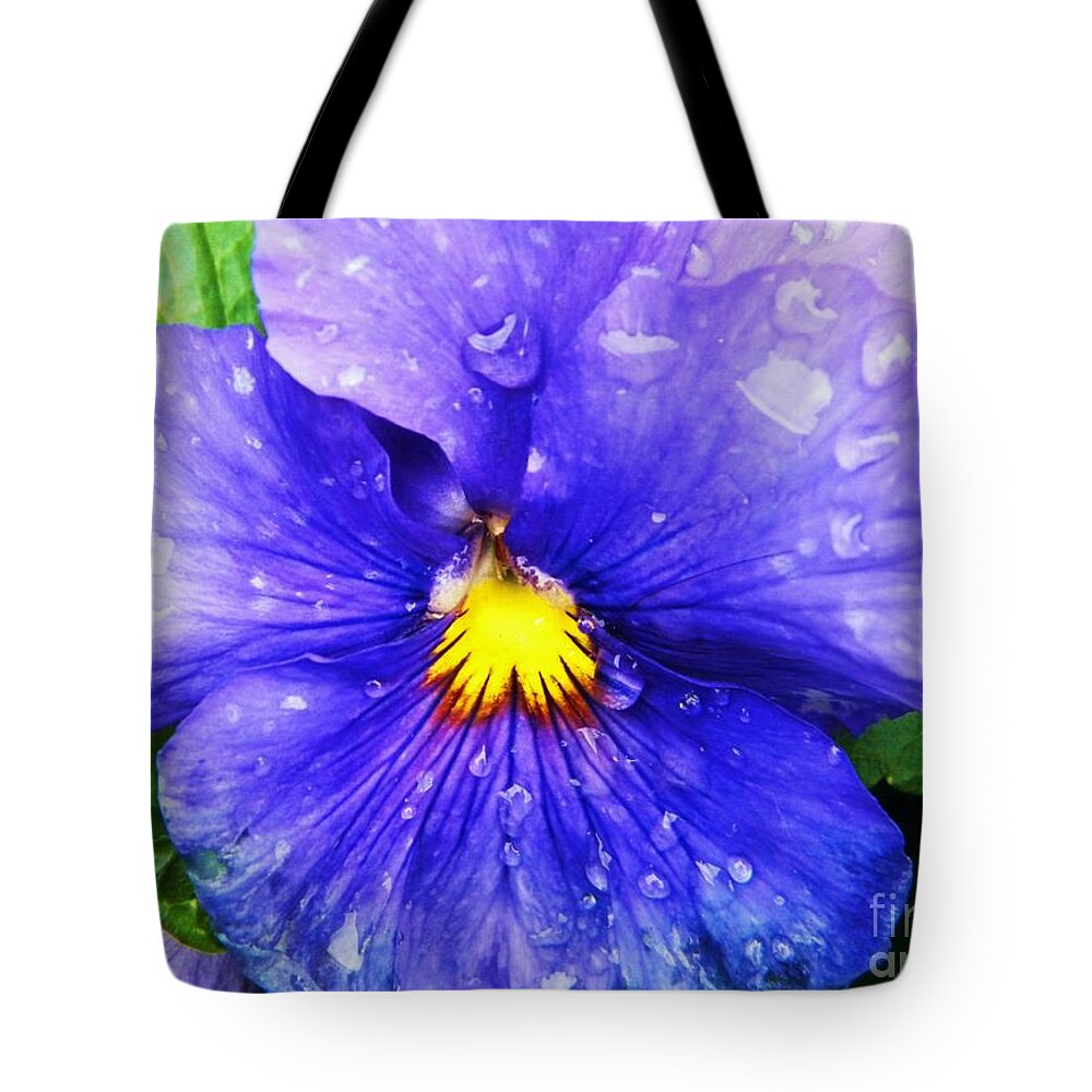 Flowers Tote Bag featuring the digital art Purple Rain by Matthew Seufer