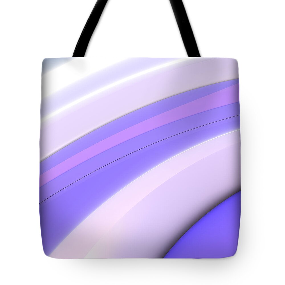 Fog Tote Bag featuring the digital art Purple Swirls by Lyle Hatch