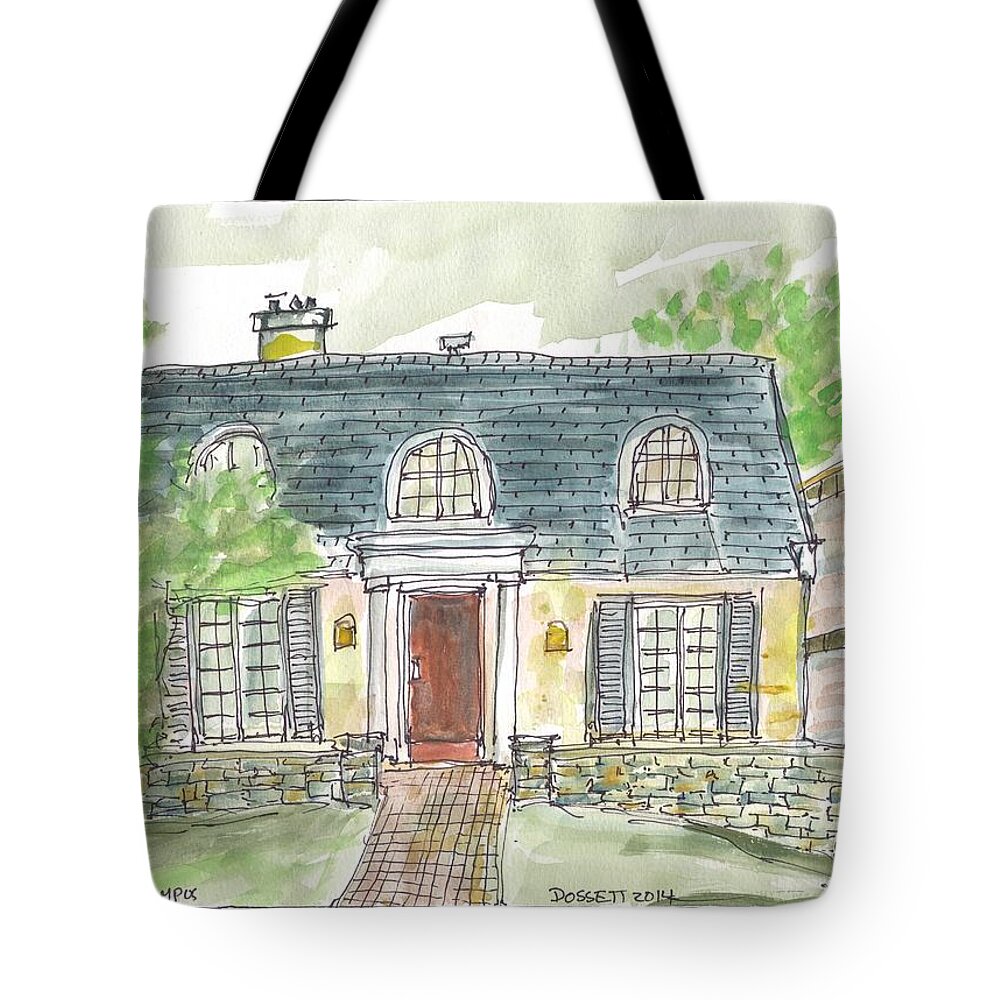 Queen's Tote Bag featuring the painting Queen's Campus by David Dossett