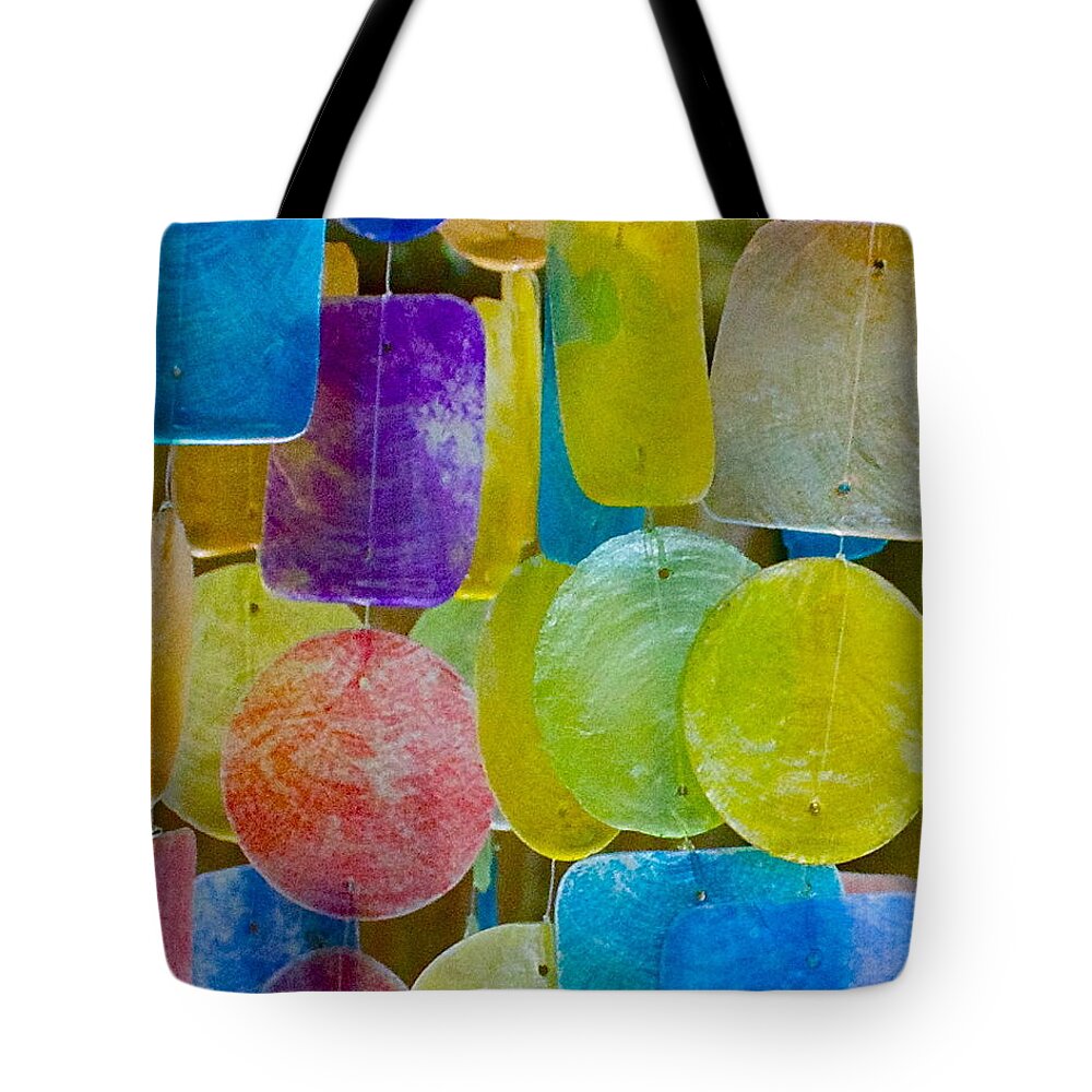 Wind Chimes Tote Bag featuring the photograph Quiet Chime by Alice Mainville