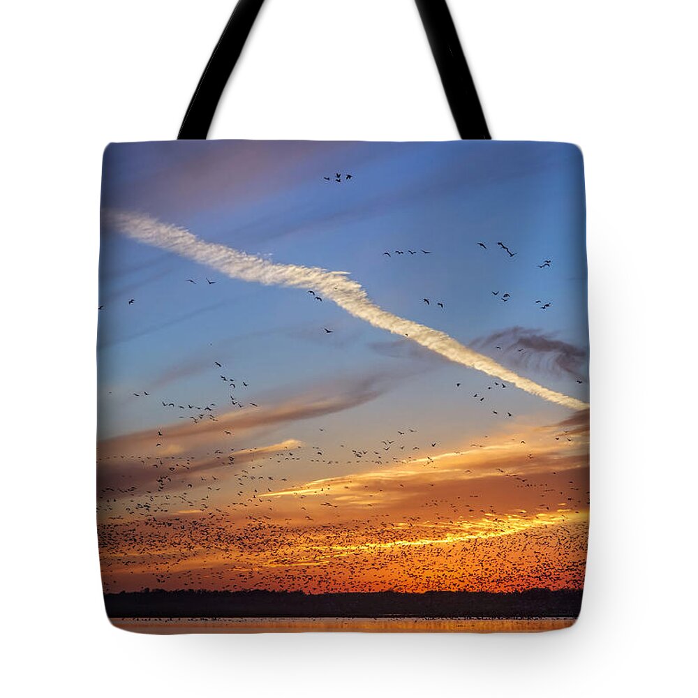 Kansas Tote Bag featuring the photograph Quivira Sunset 2 by Rob Graham
