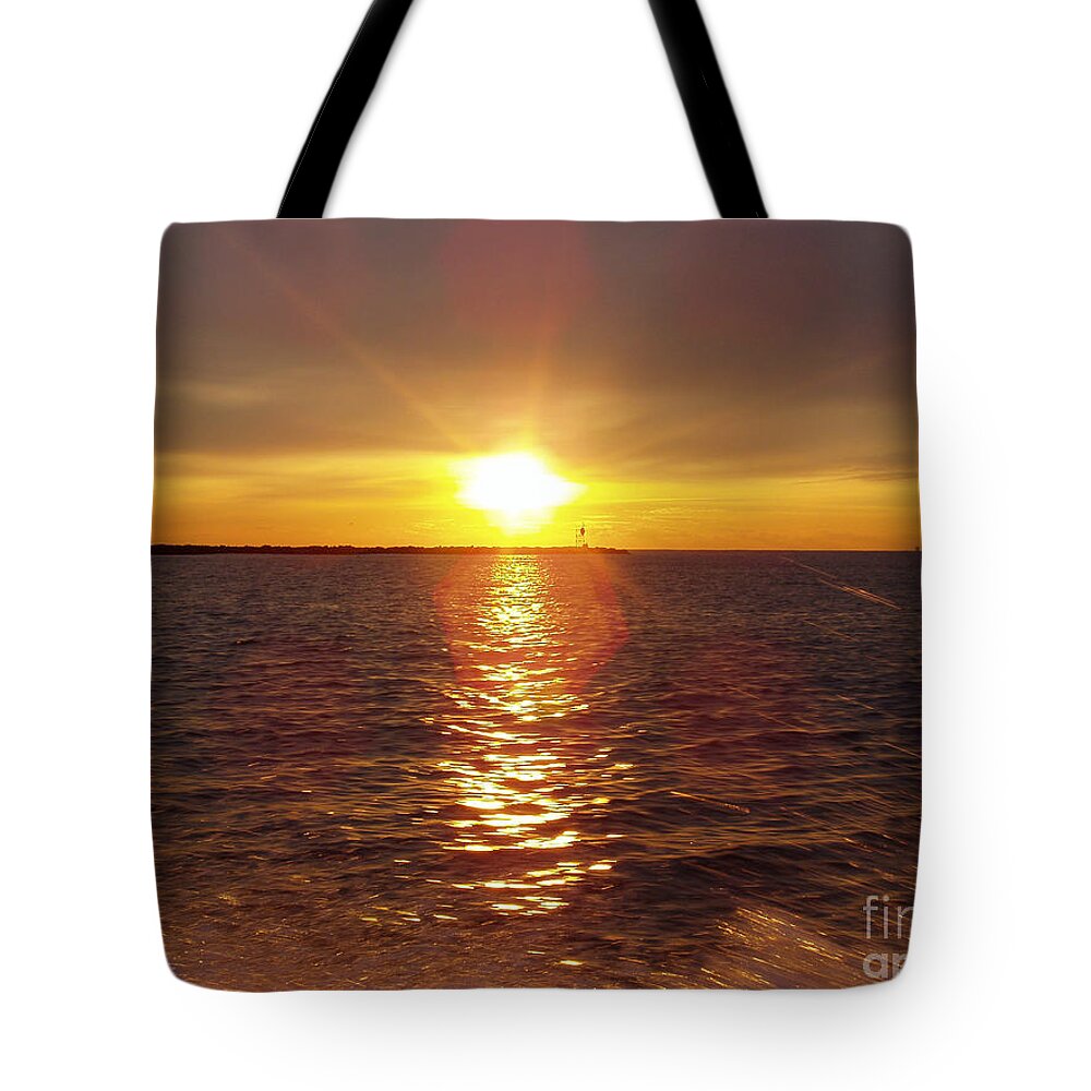 Racing To The Fish Before Sunrise Tote Bag featuring the photograph Racing To The Fish Before Sunrise by John Telfer