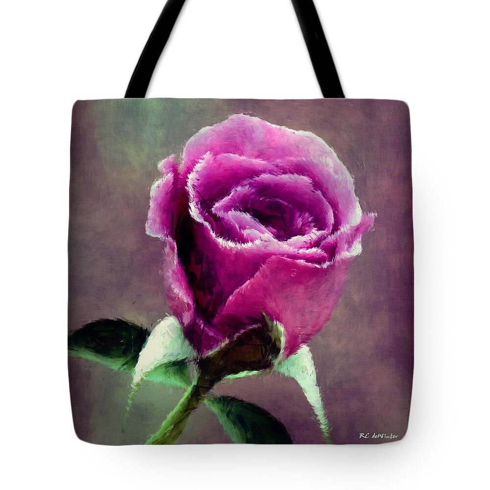 Rose Tote Bag featuring the painting Raggedy Ann Rose by RC DeWinter