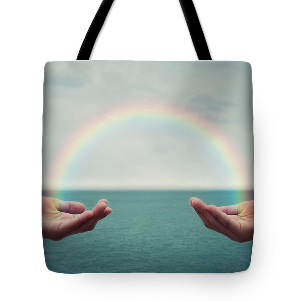 Castellon Province Tote Bag featuring the photograph Rainbow by Alicia Llop