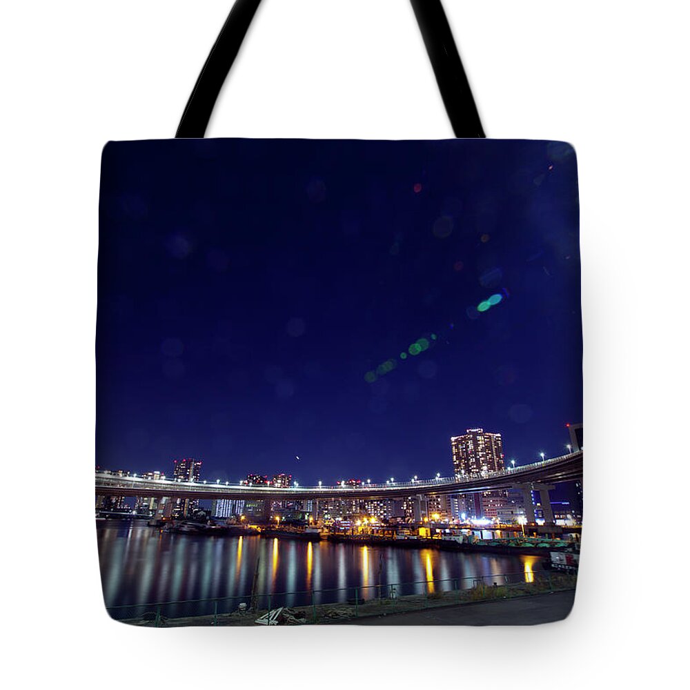 Standing Water Tote Bag featuring the photograph Rainbow Bridge by Digipub