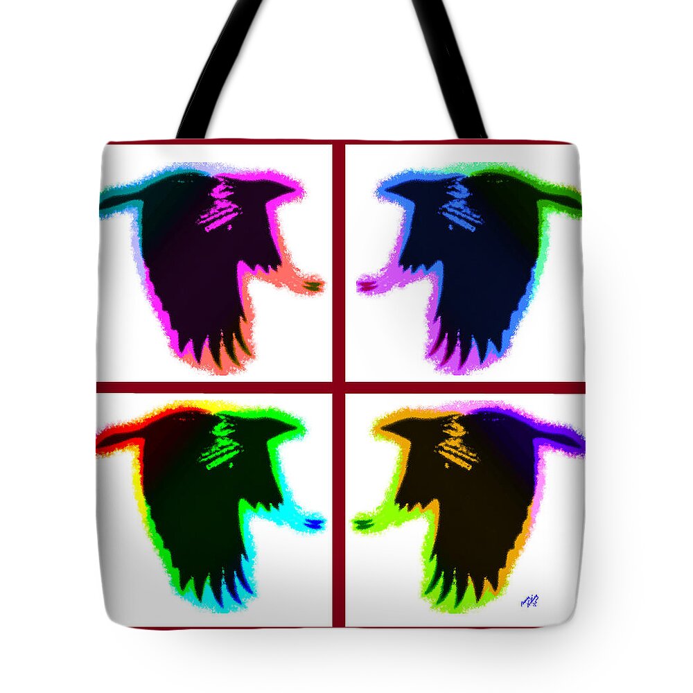 Bruce Tote Bag featuring the painting Rainbow Eagles by Bruce Nutting