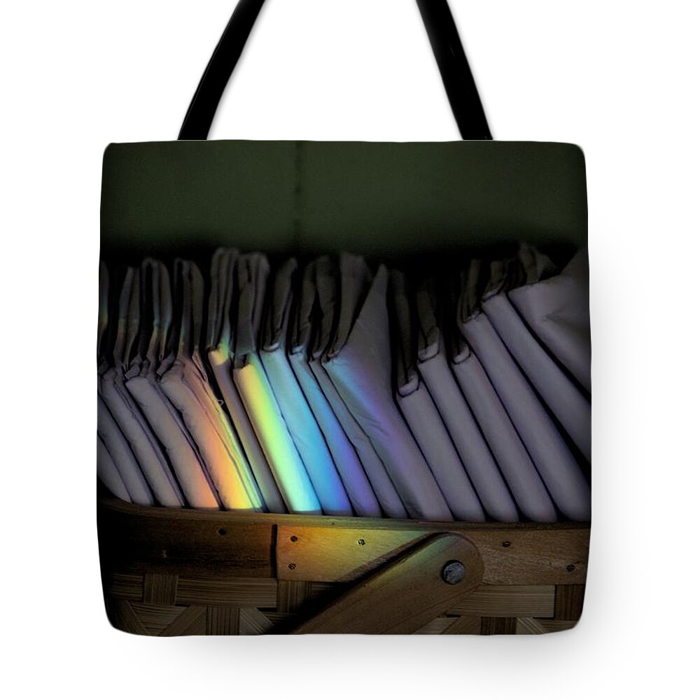 Close Up Tote Bag featuring the photograph Rainbow in a Basket by Scott Carlton