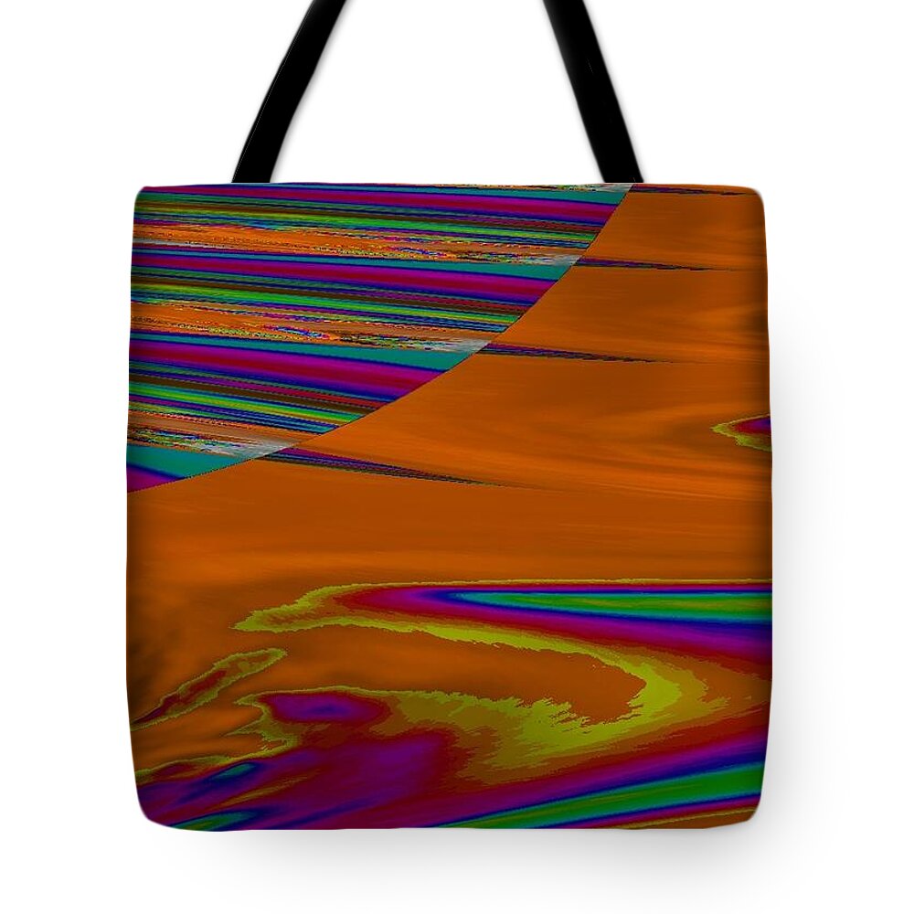 Sun Tote Bag featuring the digital art Rainbow Sun by Jamie Frier
