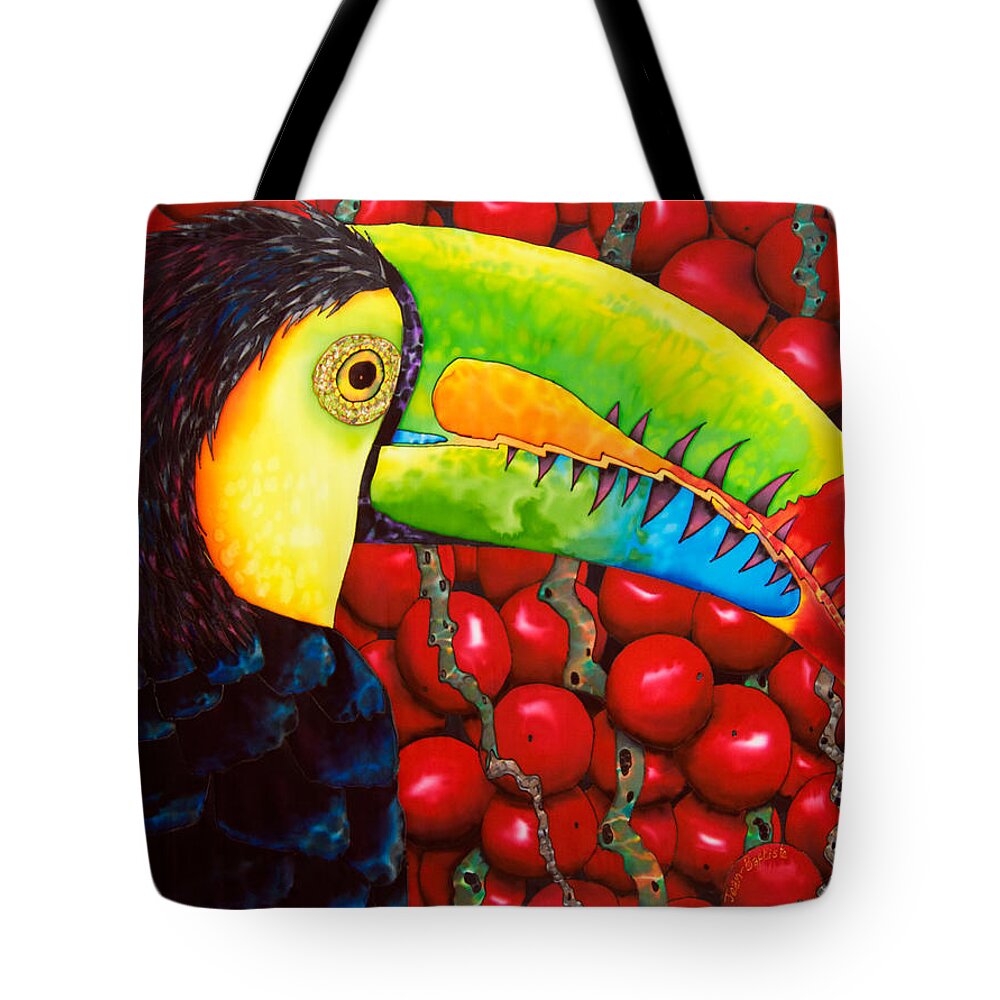 Toucan Tote Bag featuring the painting Rainbow Toucan by Daniel Jean-Baptiste
