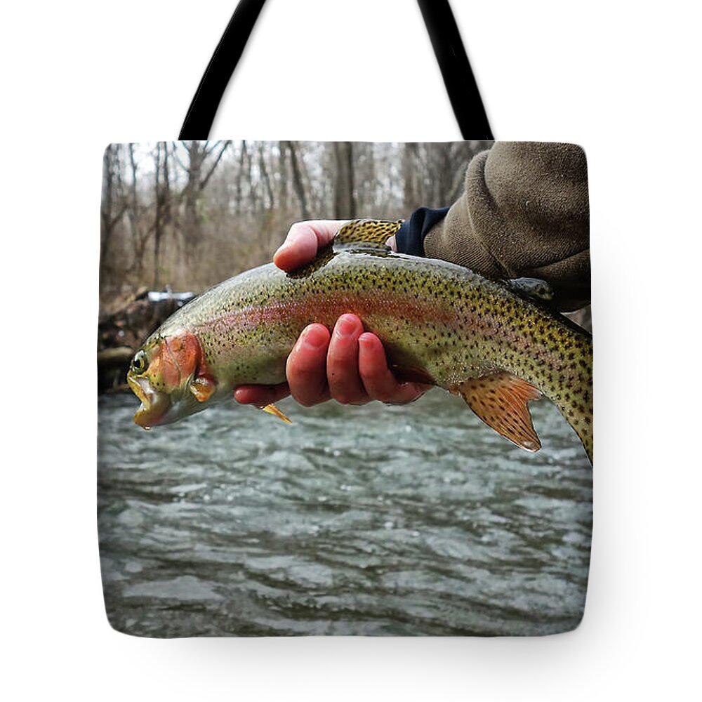 Rainbow Trout Caught Tote Bag