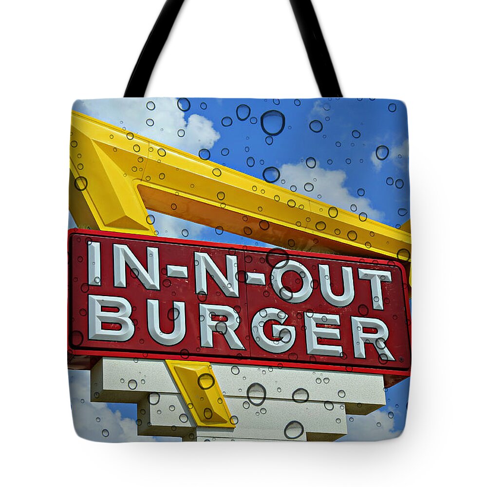 50s Tote Bag featuring the photograph Raining Cali Classic Burgers by Stephen Stookey