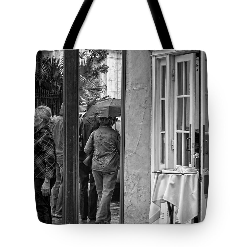 Rainy Tote Bag featuring the photograph Rainy Day Lunch New Orleans by Kathleen K Parker