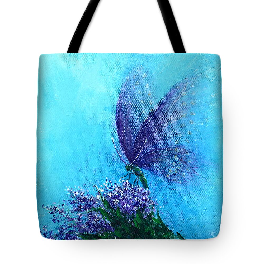Butterfly Tote Bag featuring the painting Raised in Glory by Kume Bryant