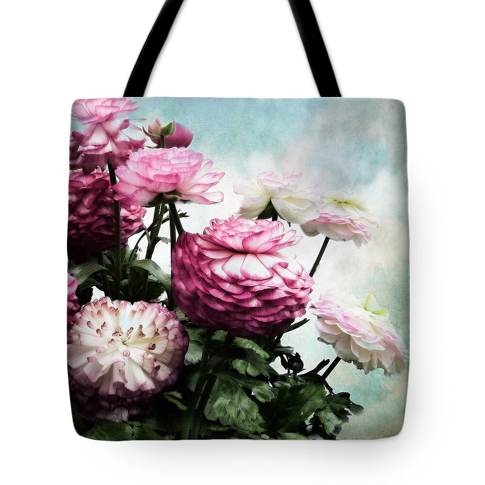 Flowers Tote Bag featuring the photograph Ranunculus Blooming by Jessica Jenney