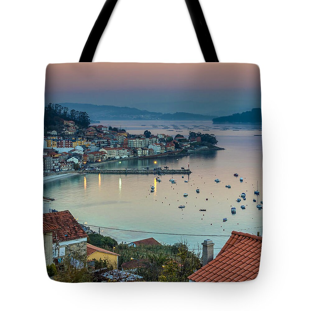 Enm Tote Bag featuring the photograph Raxo Panorama from A Granxa Galicia Spain by Pablo Avanzini
