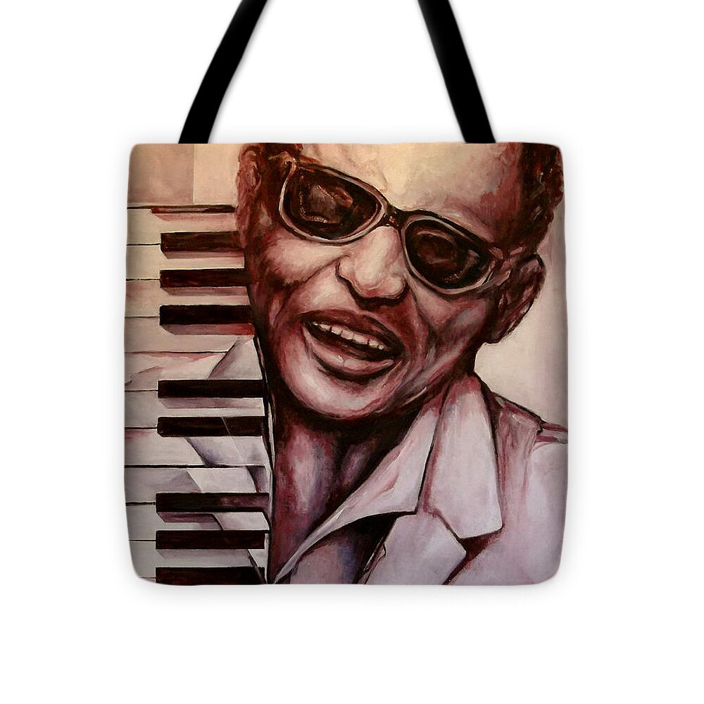 Original Fine Art By Lloyd Deberry Tote Bag featuring the painting Ray the Print by Lloyd DeBerry