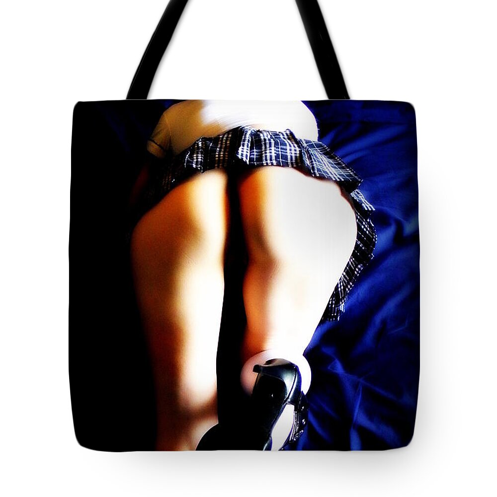 Schoolgirl Tote Bag featuring the photograph Ready for the exam by Guy Pettingell