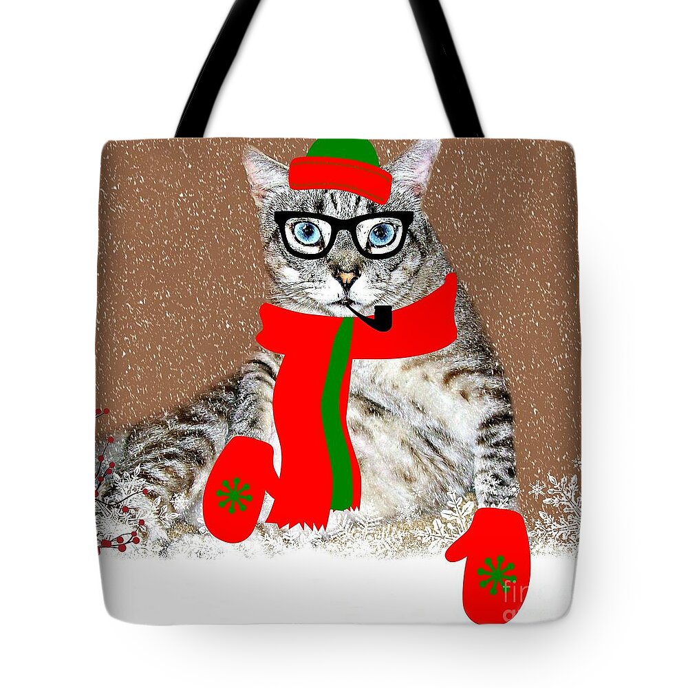 Cat Tote Bag featuring the photograph Ready For Winter by Barbara S Nickerson