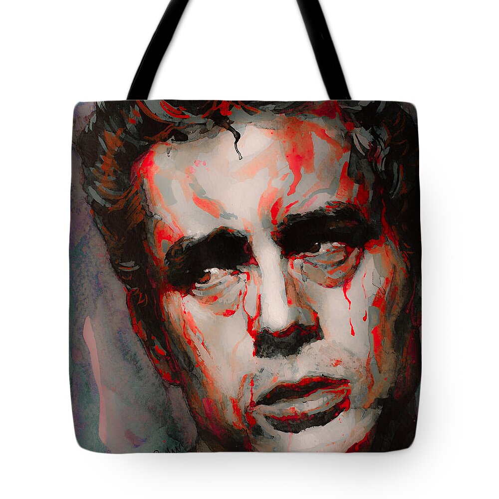 Watercolor Tote Bag featuring the painting Rebel Without A Cause 5 by Laur Iduc