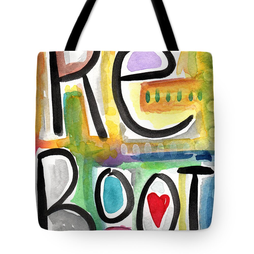 Reboot Tote Bag featuring the painting Reboot by Linda Woods