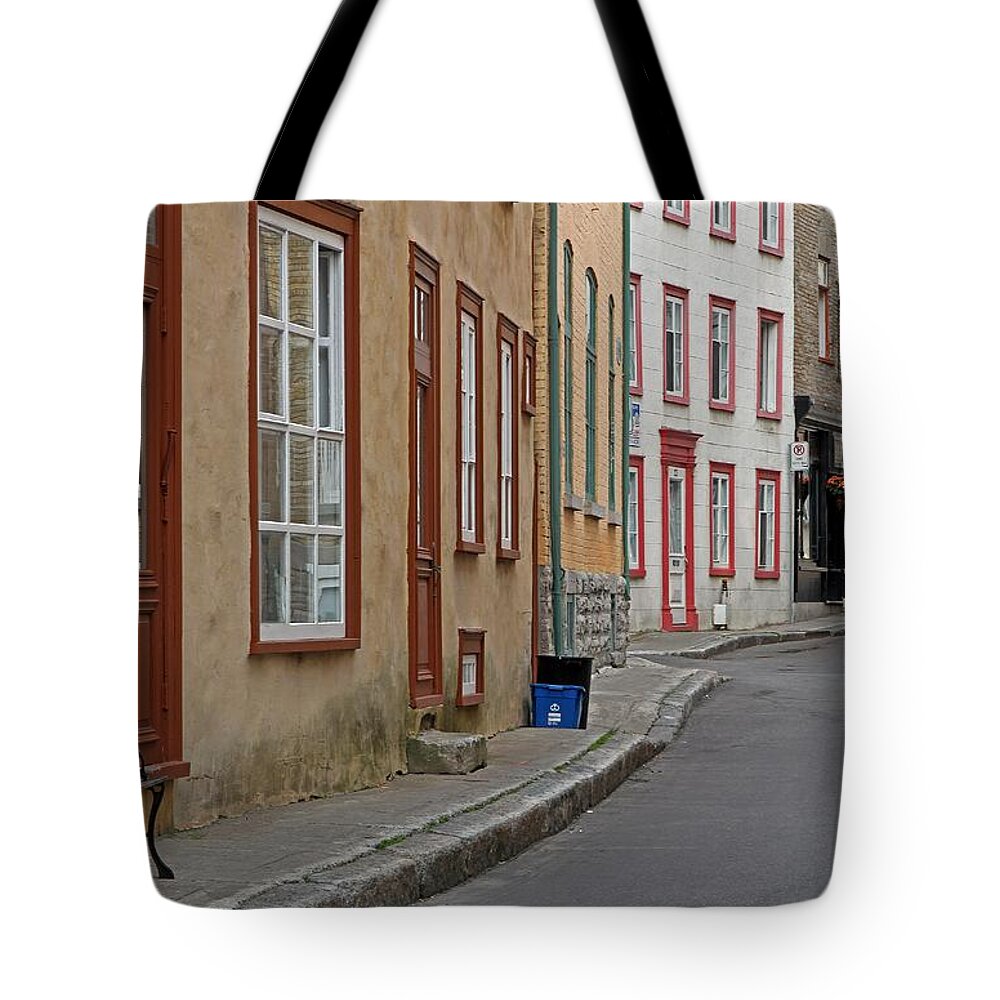 Recycling on Rue Couillard in Quebec City Tote Bag for Sale by Juergen Roth