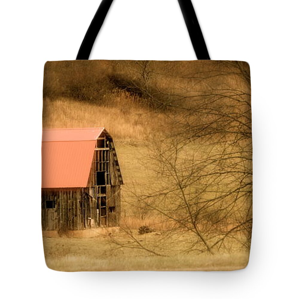 Barns Tote Bag featuring the photograph Red Barn of Virginia by Teresa Tilley