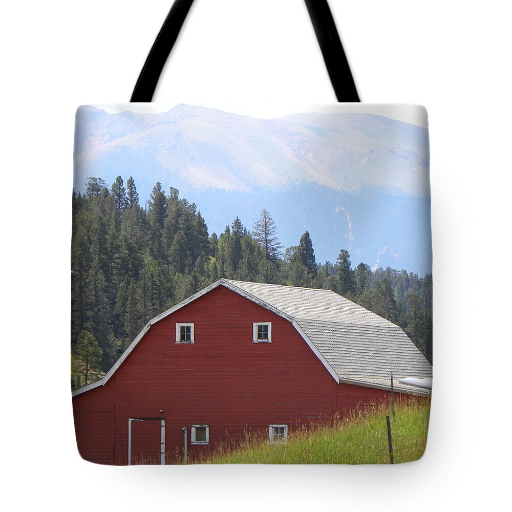 Barn Tote Bag featuring the photograph Barn - Pikes Peak Burgess Res Divide CO by Margarethe Binkley