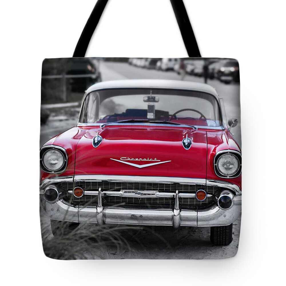 Beach Tote Bag featuring the photograph Red Belair at the beach Standard 11x14 by Edward Fielding