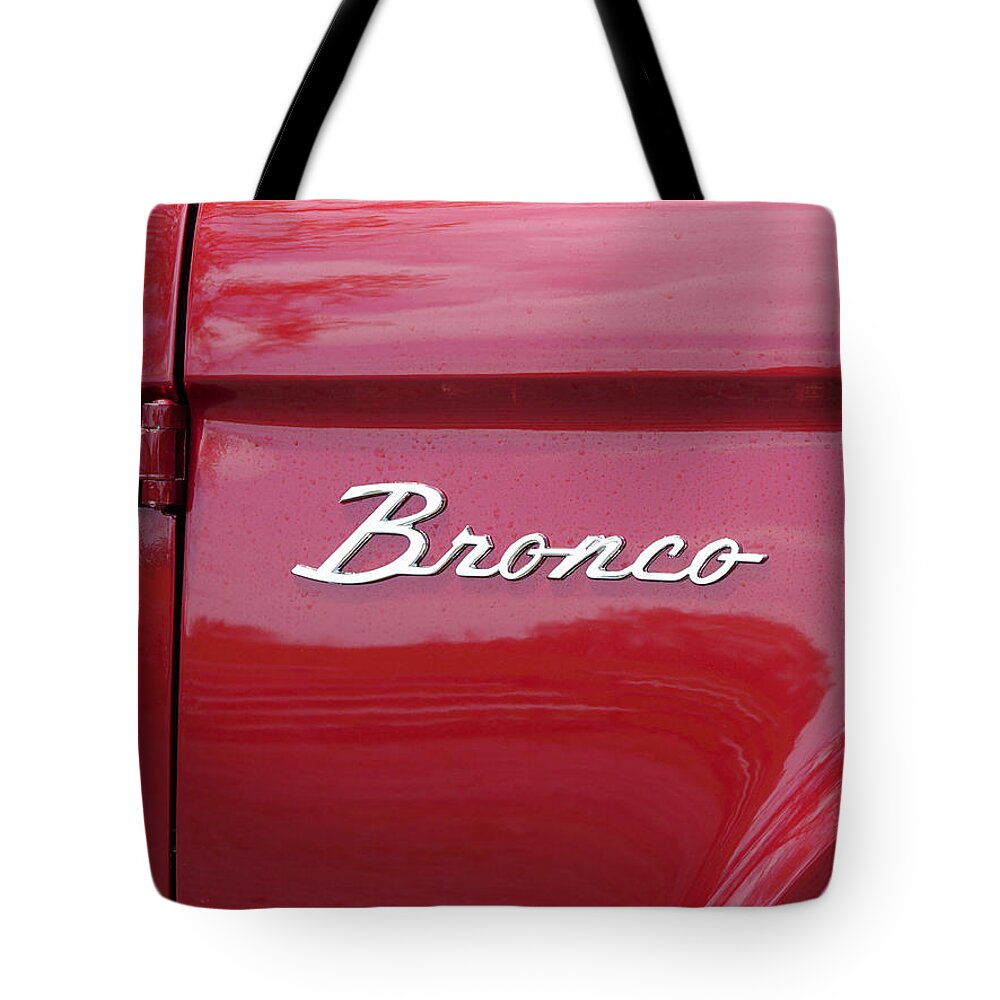 Richard Reeve Tote Bag featuring the photograph Red Bronco I by Richard Reeve