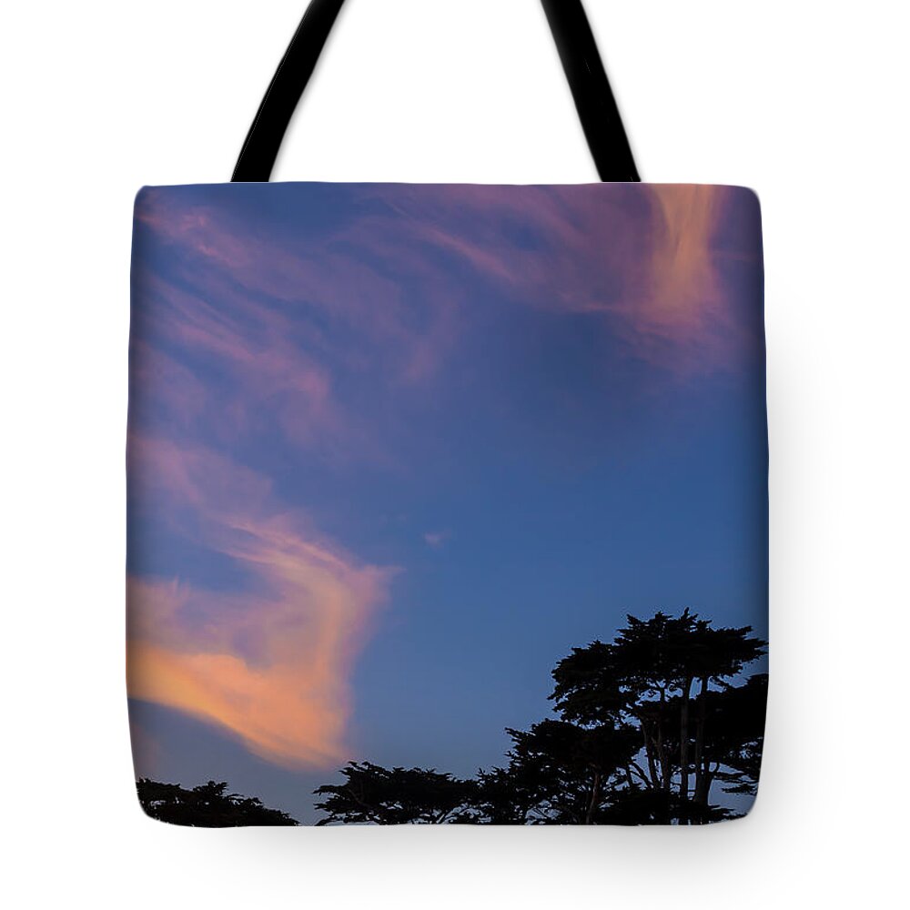 Landscape Tote Bag featuring the photograph Red Clouds by Jonathan Nguyen