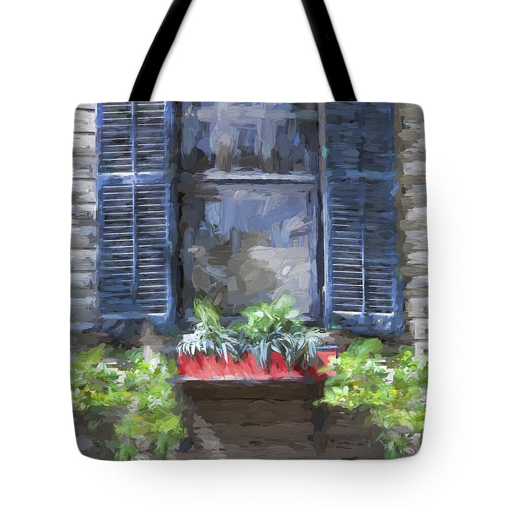 Flower Box Tote Bag featuring the photograph Red Flower Box St Augustine Painted by Rich Franco