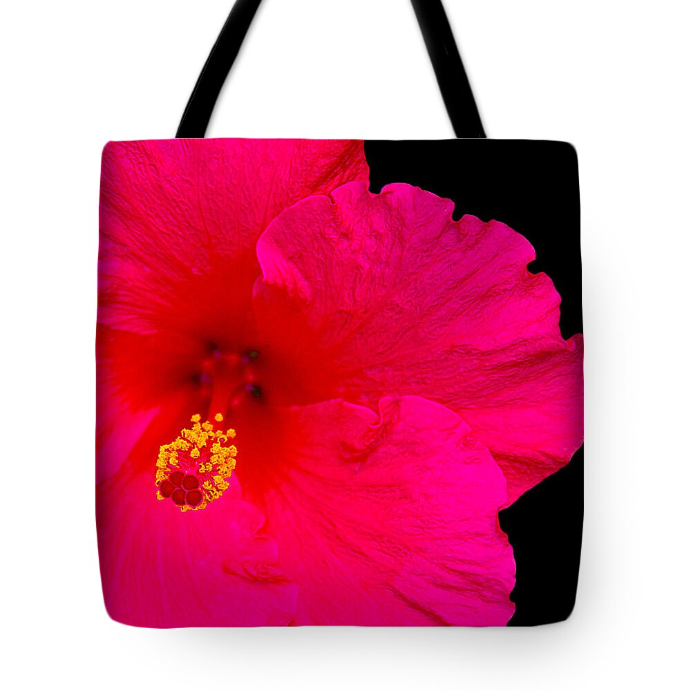 Flower Tote Bag featuring the photograph Red Hibiscus by Andre Aleksis