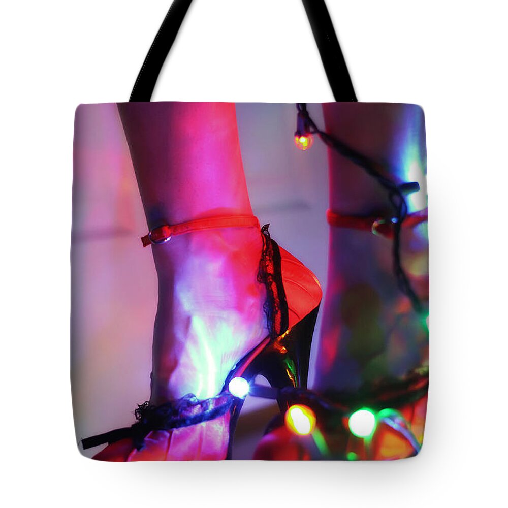 Shoes Tote Bag featuring the photograph Red Hot by Rick Kuperberg Sr