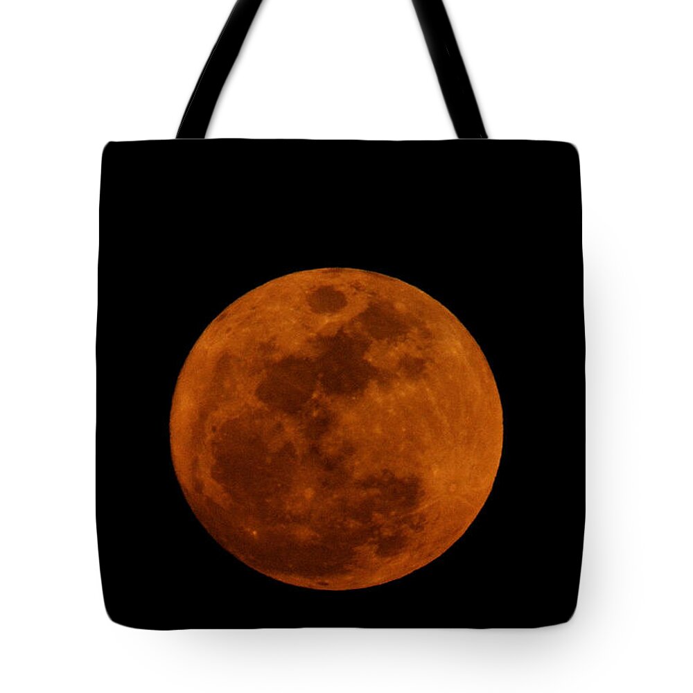 Moon Tote Bag featuring the photograph Red Moon by Bradford Martin