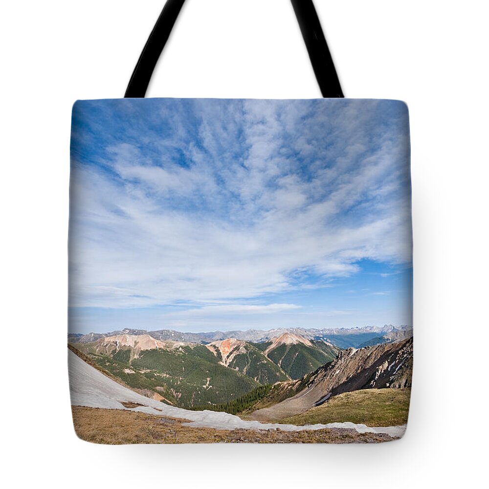 Barren Tote Bag featuring the photograph Red Mountain from Columbine Lake Pass by Jeff Goulden
