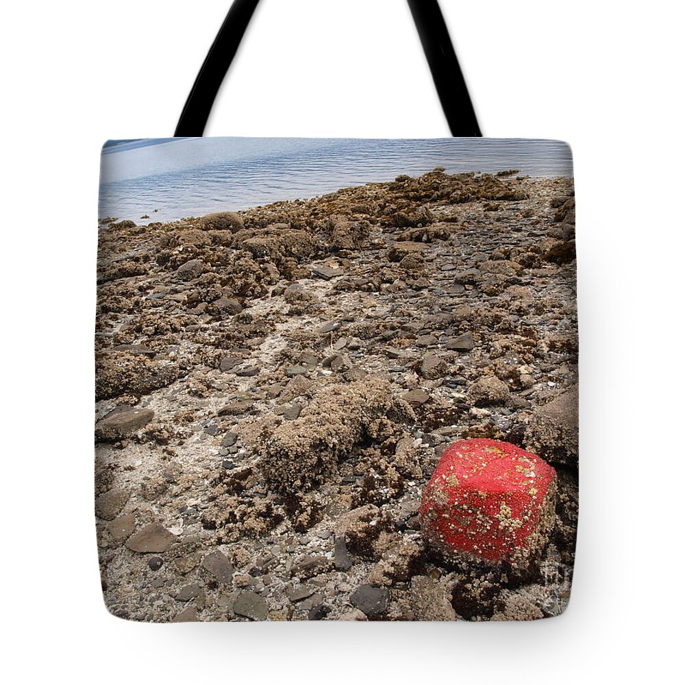 Red Tote Bag featuring the photograph Red Out of Place by Vivian Martin