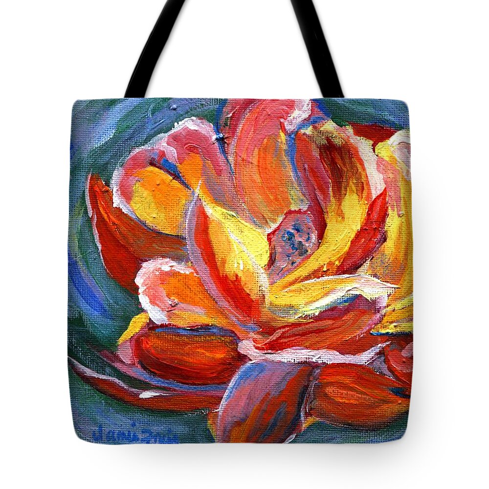 Rose Tote Bag featuring the painting Red Rose by Jamie Frier