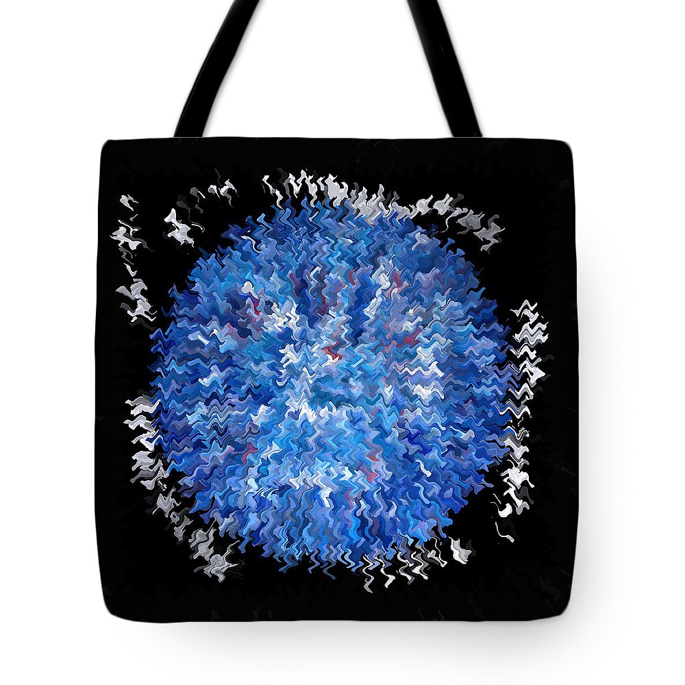 Beautiful Tote Bag featuring the painting Red White Blue Abstract by Carl Deaville
